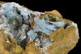 Blue Bladed Barite Crystal Clusters with Calcite  - Morocco #134935-3